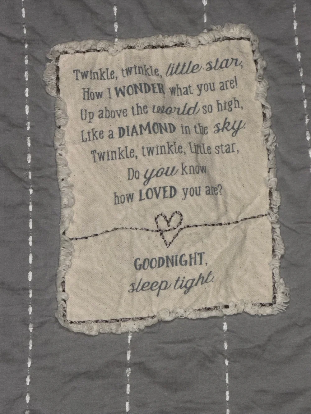 Demdaco unisex Baby Blanket with Star Appliqué twinkle‎ twinkle sleep  security